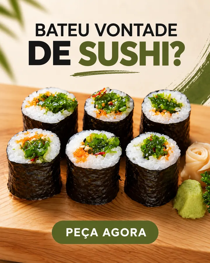 Resultado, anúncio Bateu vontade de sushi